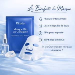 6 Masques au Bio-Collagène - Hydratation Intense